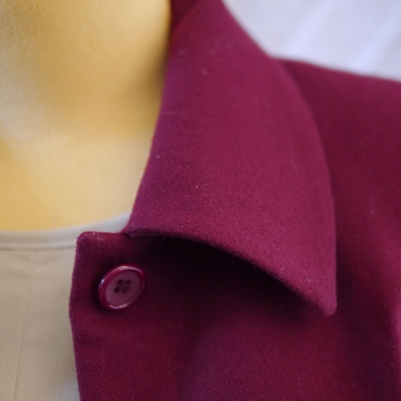 Sachi Collection Burgundy Wool Jacket - Picture 6 of 8